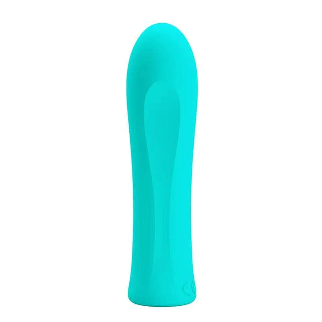 Alfreda Vibrating Bullet USB in turquoise, compact silicone design for targeted stimulation and discreet handling.