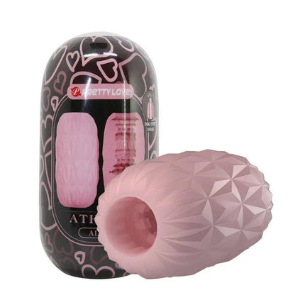 Alice Men Masturbator Pink with wavy textured TPR surface for men
