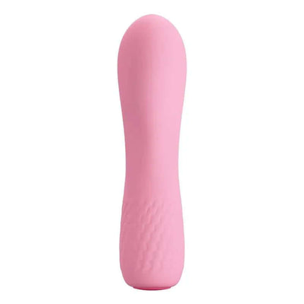 Alice Vibe 12 functions Light Pink massager in medical-grade silicone with ergonomic design for focused stimulation.