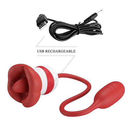 Aliyah Dual Ended Stimulator Silicone with USB cable for versatile pleasure and stimulation.
