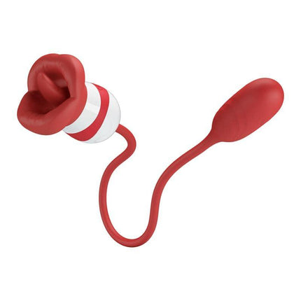 Aliyah Dual Ended Stimulator Silicone featuring dual tips, including a mouth-shaped end for versatile pleasure and stimulation.