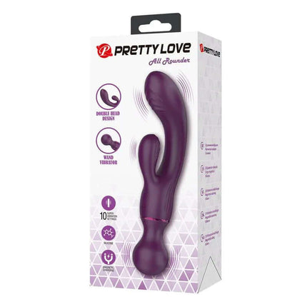All Roundet Viba and Massager 2 in 1 packaging showcasing dual-head silicone design for versatile pleasure.