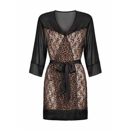 Allunes Kimono by Obsessive, leopard print, elegant lightweight and breathable fabric, flattering silhouette for women, available in various sizes