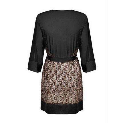 Back view of Allunes Kimono by Obsessive, featuring a lightweight breathable fabric with a flattering silhouette, available in multiple sizes.