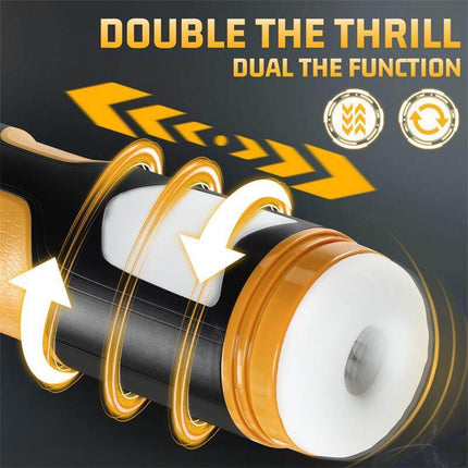 Alston Thrusting and Rotating Masturbator showcasing its dual function and thrilling motion capabilities.