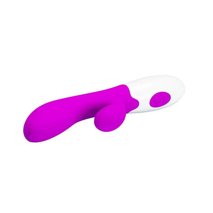 Alvis 30 Function Vibe Pink dual-motor vibrator for internal and external stimulation with 30 vibration patterns.
