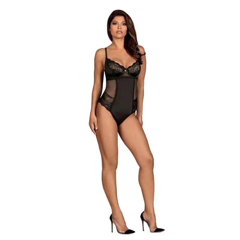 Amallie Lace Bodysuit Black - secretsextoys.store