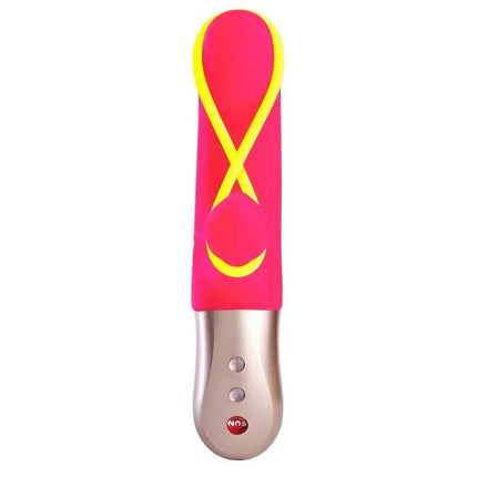 Amorino G-Spot Vibe Pink/Neon Yellow dual-action vibrator for clitoral and G-spot stimulation