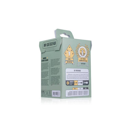 Back view of Anal Adventures 3 pcs Set packaging with size chart and product description.