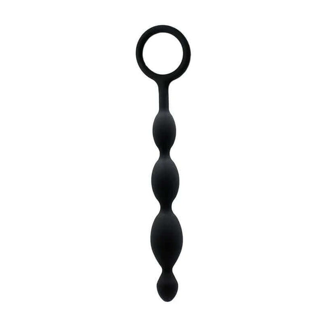 Anal Beads 19,5 cm premium silicone, black, graduated design, body-safe