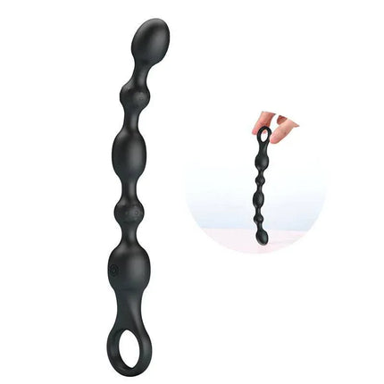 Pretty Love 10 Function Beaded Anal Vibrator with Vibration, featuring body-safe silicone design for enhanced pleasure.