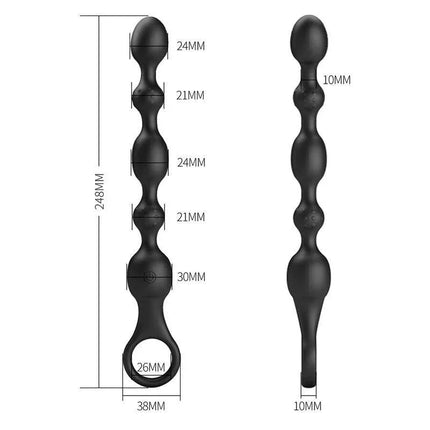 Anal Beads with Vibration - Pretty Love 10 Function Beaded Anal Vibrator