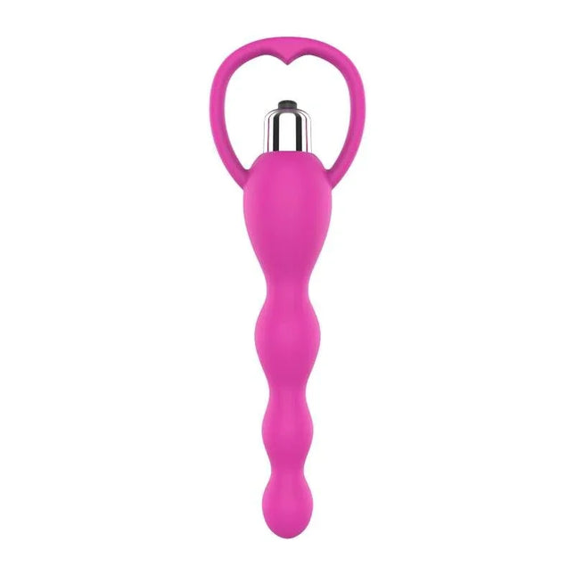 Anal Chain with Vibration Pink - soft silicone design with powerful vibration.