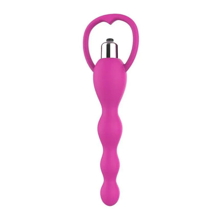 Anal Chain with Vibration Pink, soft silicone toy with a flexible design and powerful vibration for enhanced pleasure.