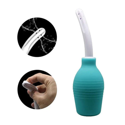 Anal Douche 310 ml with ergonomic silicone design and detachable bulb for easy cleaning.