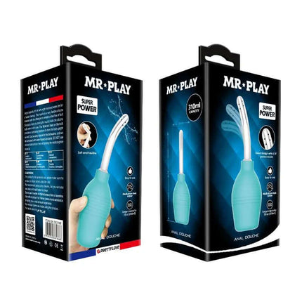 Packaging of Anal Douche 310 ml with silicone design, ergonomic and waterproof for hygienic cleansing.