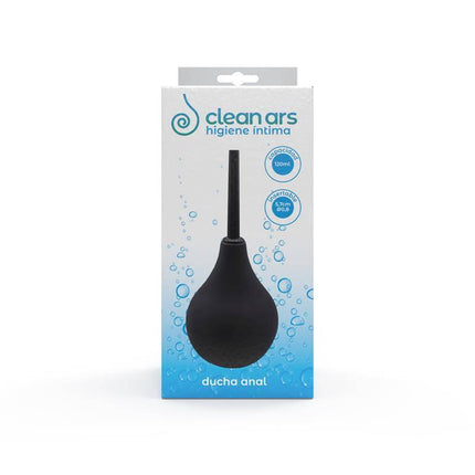 Anal Douche Black 120 ml compact, discreet cleansing tool for comfort and hygiene, unisex design on product packaging.