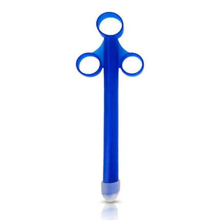 Anal Lube Launcher 10 ml blue lubricant applicator with rounded tip and contoured grip for safe, precise anal play.