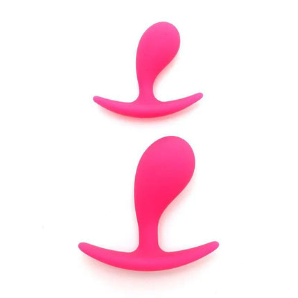 Anal Play Plug Duo set Copenhagen Pink featuring two silicone anal plugs in vibrant pink, designed for comfort and progressive play.