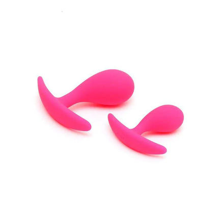 Anal Play Plug Duo set Copenhagen Pink in two sizes made of silicone for comfort and progressive play.