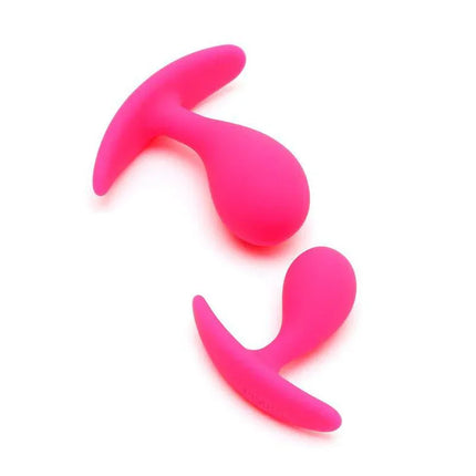 Anal Play Plug Duo Set Copenhagen Pink featuring two silicone plugs in stylish pink finish for comfort and versatile play.