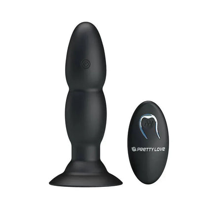 Anal Plug 4 Vibration and Rotation by Prettylove, featuring premium design with multiple vibration and rotation modes for enhanced pleasure.
