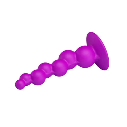 Anal Plug Passion Purple in soft-touch silicone, bubble-shaped design, waterproof for hands-free use.
