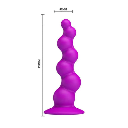 Anal Plug Passion Purple bubble-shaped soft-touch silicone waterproof