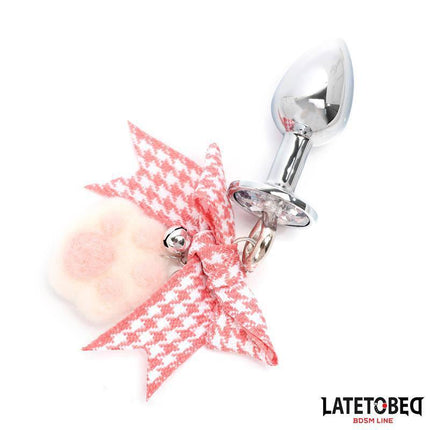 Anal Plug with Jewel and Pompon from Latetobed BDSM Line