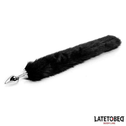Anal Plug with Tail - Black 40 cm from Latetobed BDSM Line