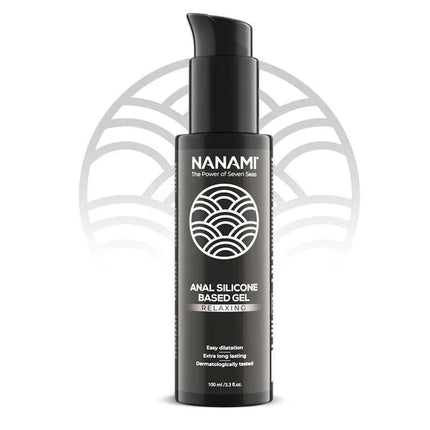 Anal Silicone Based Gel Relaxing 100 ml high-quality lubricant by NANAMI for smooth and comfortable application, dermatologist-tested.