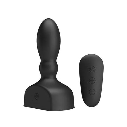 Anal Stimulator Harriet Inflatable USB Silicone Black with remote control for customizable pleasure and targeted stimulation.