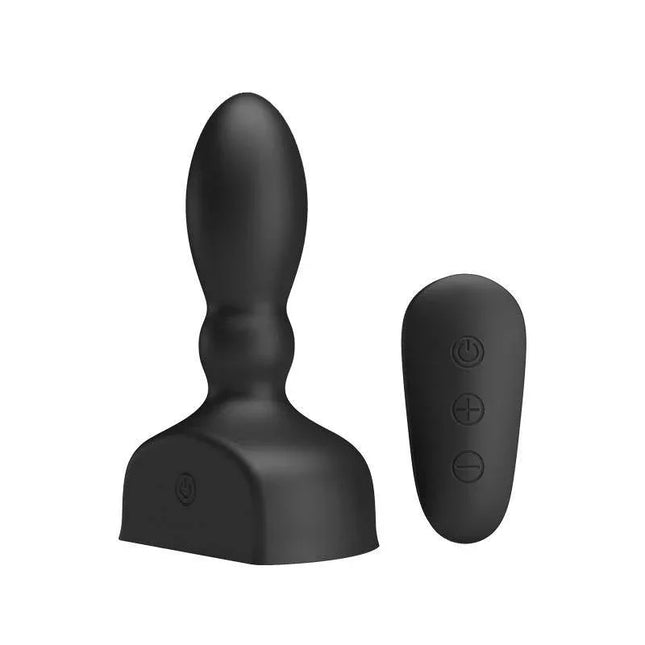 Anal Stimulator Harriet Inflatable USB Silicone Black with remote control for customizable pleasure and targeted stimulation.