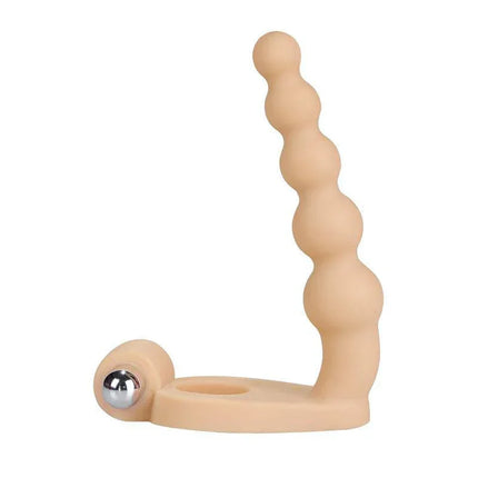 Anal Stimulator The Ultra Soft Bead 6.5 with Vibration Flesh, premium anal toy with multi-speed vibrations and flexible design.