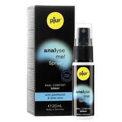 Analyse Me! Anal Spray 20 ml bottle and packaging featuring pjur logo