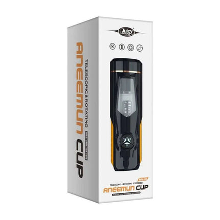 Aneemun Masturbator with Thrusting and Rotation packaging featuring product design and branding.