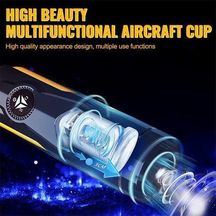 Aneemun Masturbator with Thrusting and Rotation featuring multifunctional aircraft cup design for intense pleasure.