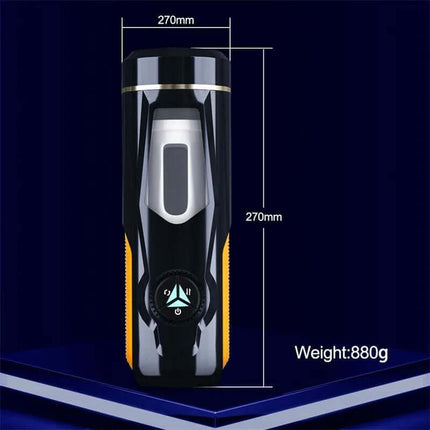 Aneemun Masturbator with Thrusting and Rotation featuring dimensions and weight specifications, designed for tailored solo stimulation.