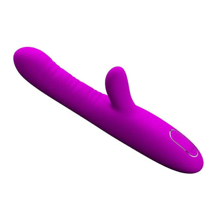 Angelique Tickling Vibe USB with clitoral stimulator and 12 vibration functions, designed for versatile pleasure and comfort.