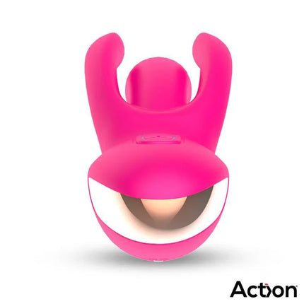Antony Double Tapping and Finger Wiggling Vibe in vibrant pink design with three independent motors for personalized pleasure.