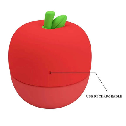 Apple Secret Licking Stimulator with USB rechargeable feature, designed for discreet intimate pleasure.