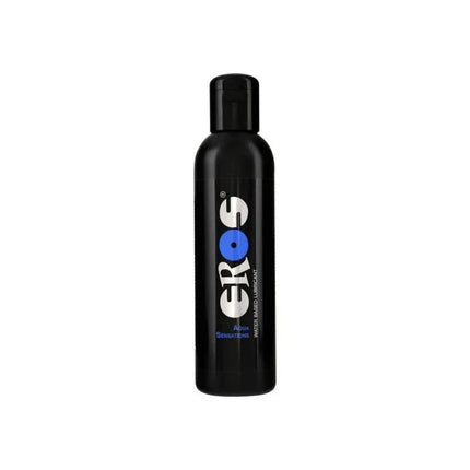 Aqua Sensations Waterbased Lubricant 500 ml bottle with black packaging for smooth, worry-free intimacy and easy cleanup.