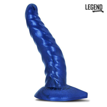 Aqualith Liquid Silicone Dildo 22 cm in vibrant aquatic blue from Lengen collection, ultra-smooth silicone for comfort and stimulation.