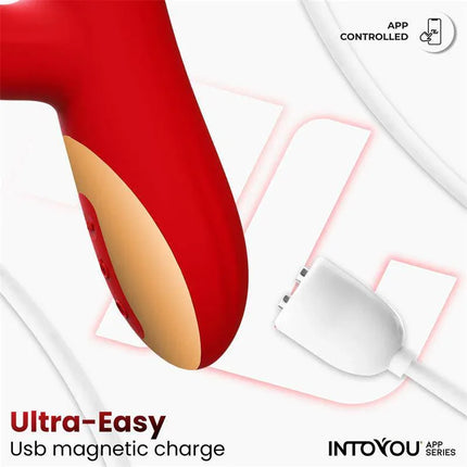 Ascen Thrusting and Waving Vibe with App Magnetic USB showcasing ultra-easy USB magnetic charge feature.