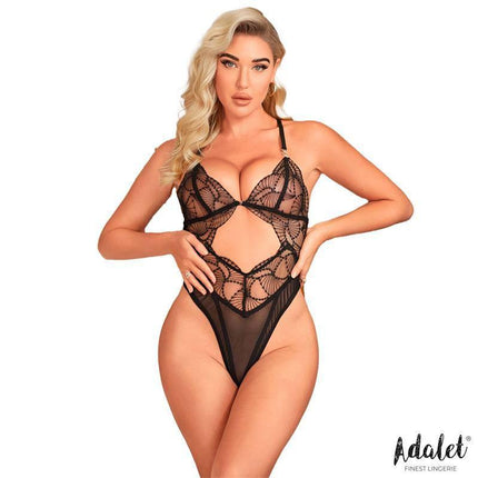 Aubrey Teddy Thong Style by Adalet, featuring delicate floral pattern and bold cut, perfect for empowerment and allure.