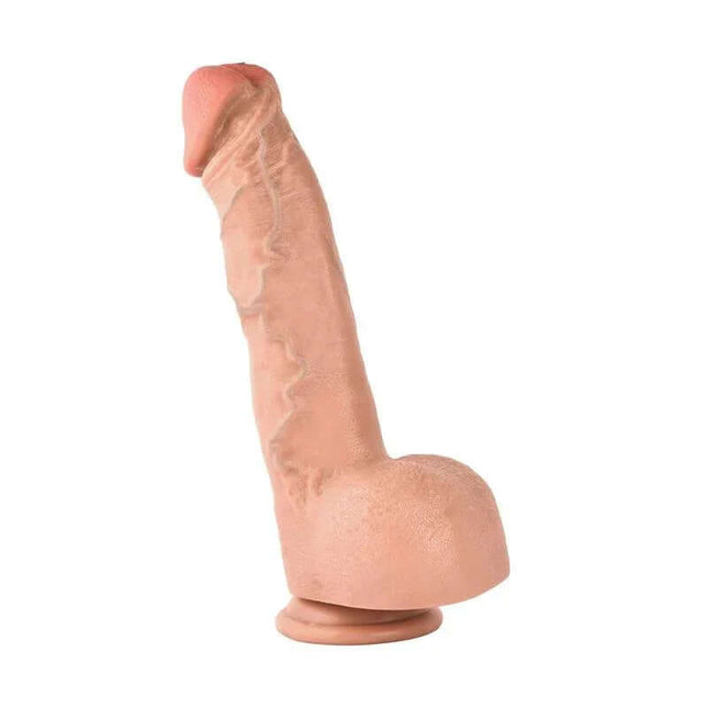 August Dildo Dual Layer 11 with realistic texture and lifelike look, designed for realism and durability.