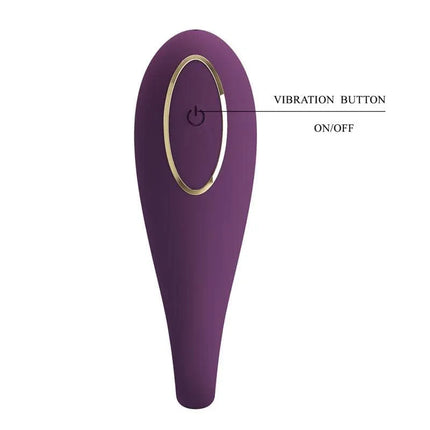 August Vibrador de Parejas App Remote Lila CL12 with vibration button shown