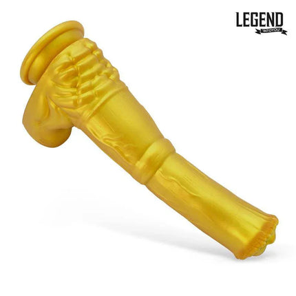 Aurelix Liquid Silicone Dildo 24,5 cm in premium gold finish, part of the Lengen Dildos collection, offering luxury and durability.
