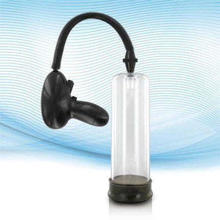 Automatic Penis Pump Clear with transparent cylinder for enhanced erections and intimacy.