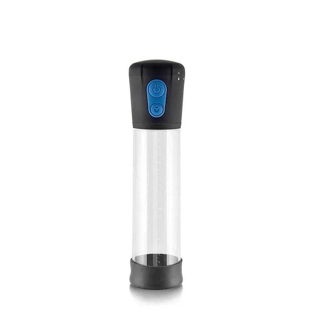 Automatic Penis Pump Maximizer Worx VX3 with transparent acrylic cylinder and silicone seal for improved performance.